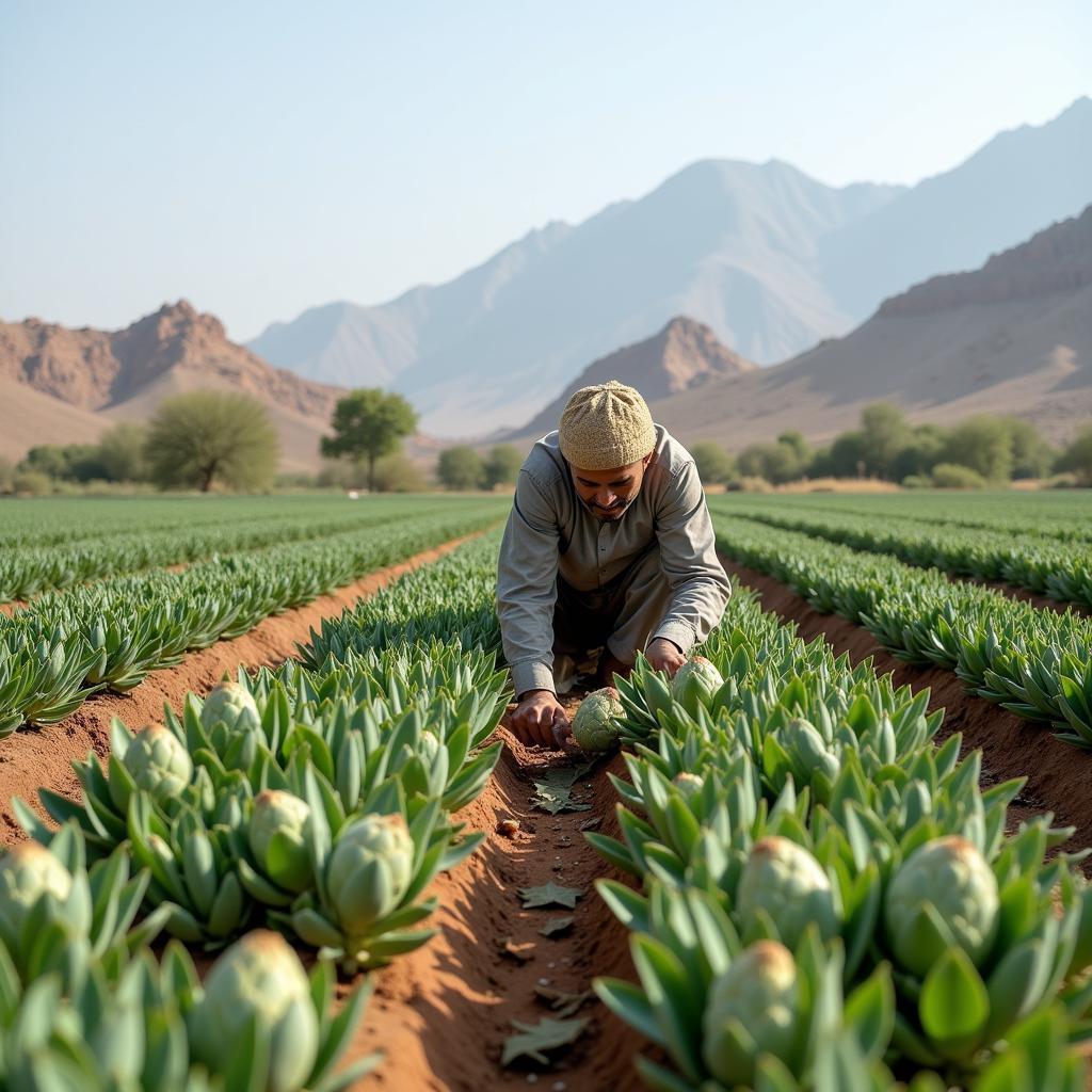 Artichoke farming practices in Pakistan