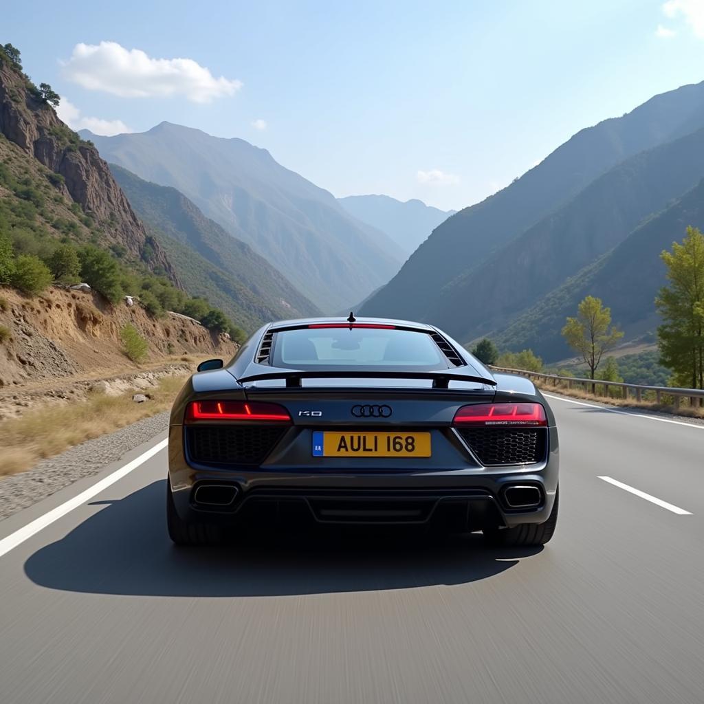 Audi i8 on a Pakistani Road