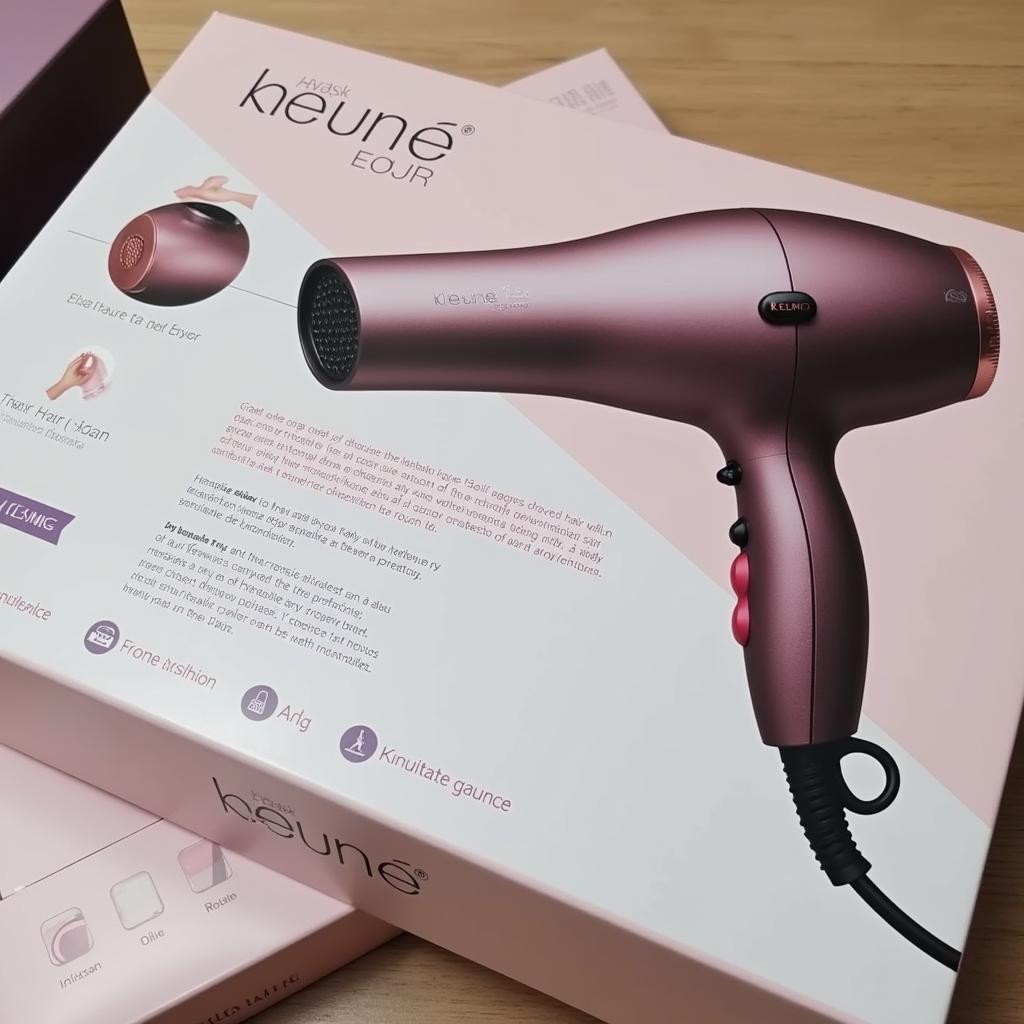 Authentic Keune Hair Dryer Packaging