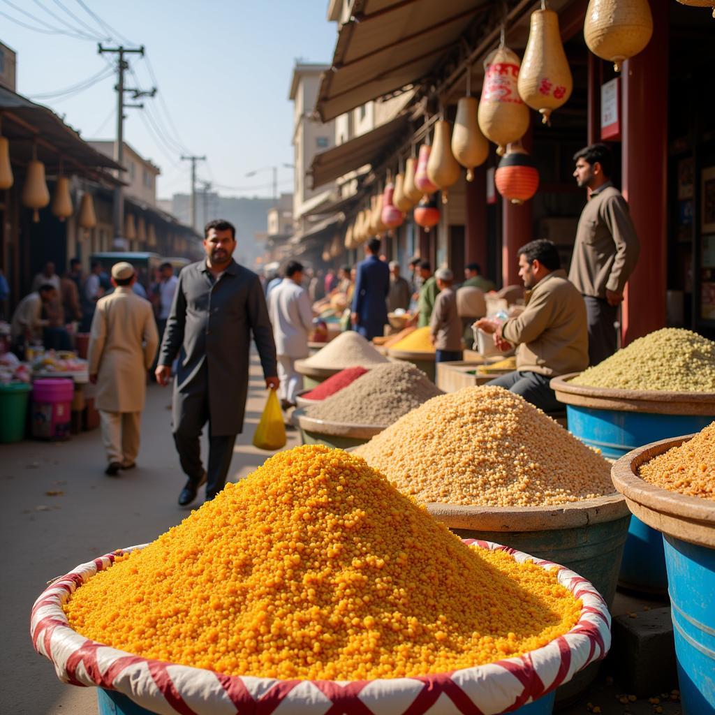 Bajra being sold at a local market in Pakistan