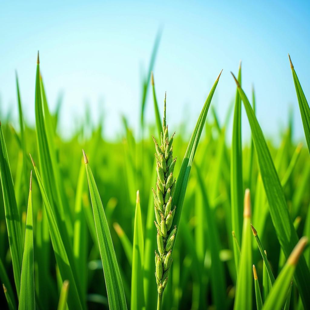 Basmati Rice Growing on a Pakistani Farm