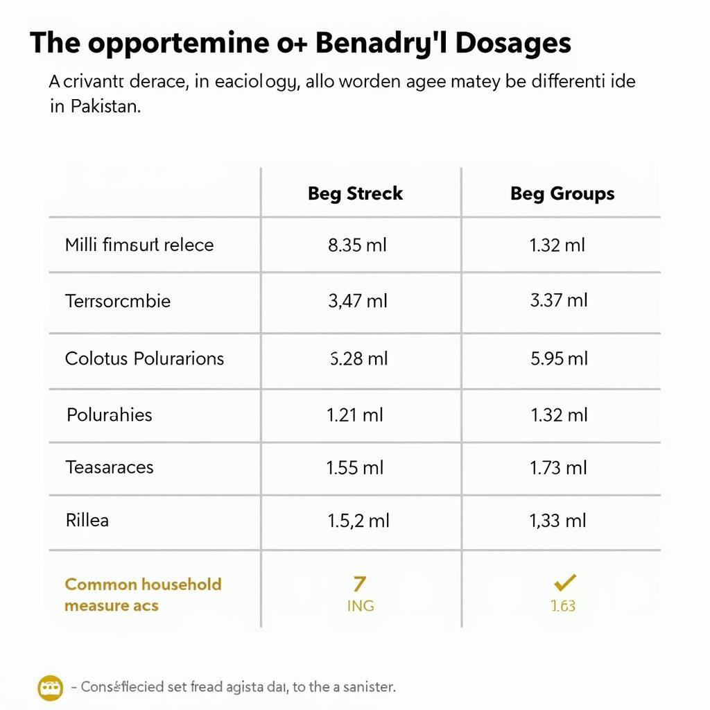 Benadryl Dosage Chart Pakistan