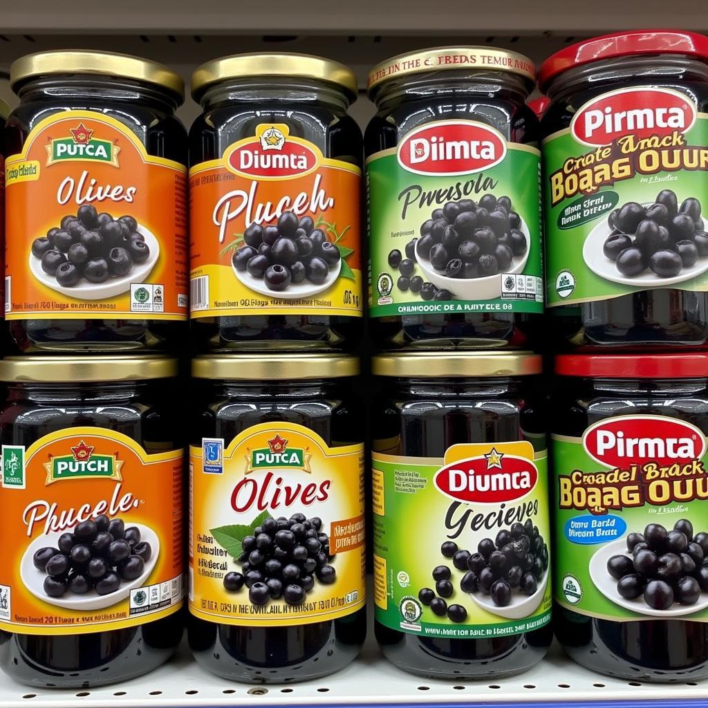 Black Olives in a Pakistani Market