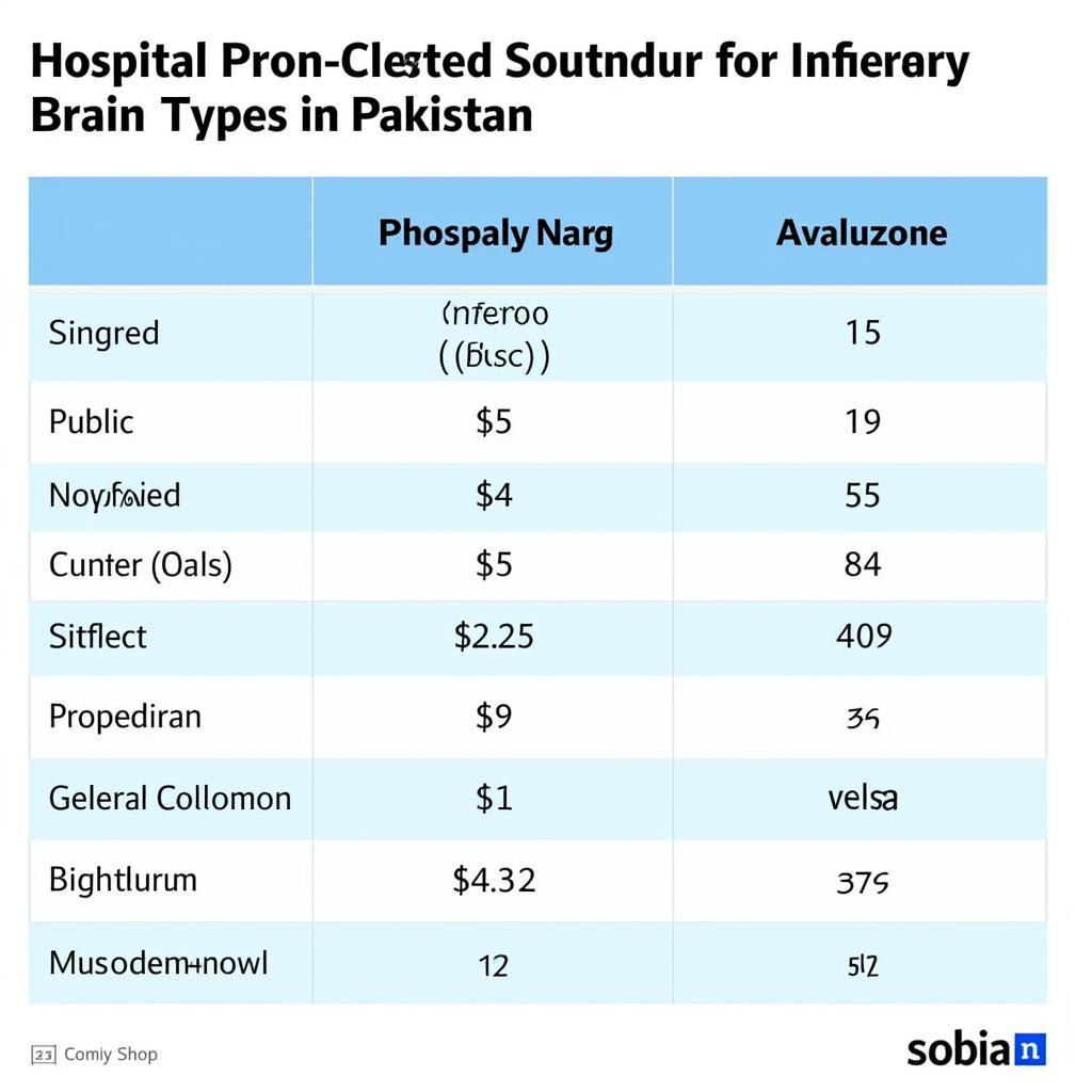 Comparing Brain Tumor Surgery Costs in Different Hospitals in Pakistan