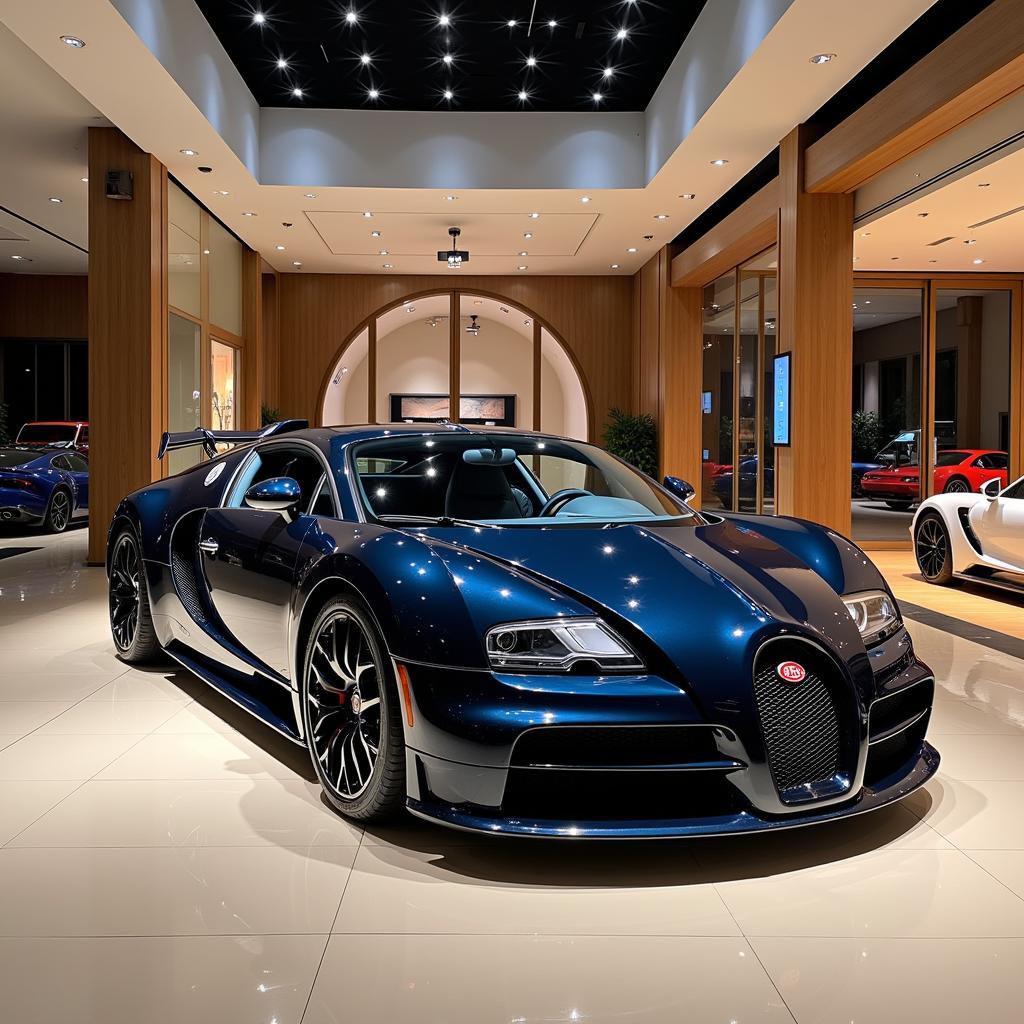 Bugatti Veyron displayed in a Pakistani showroom