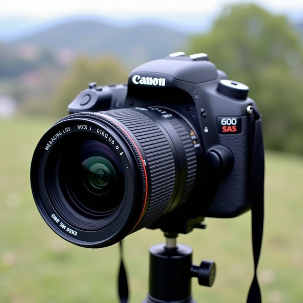 Canon 60D DSLR Camera with Lens Attached