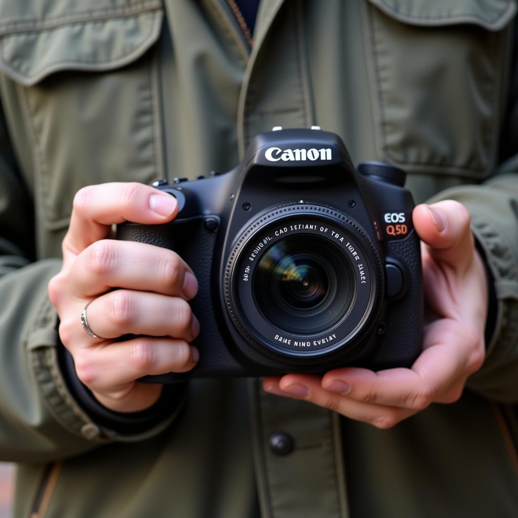 Photographer Holding a Canon EOS 6D