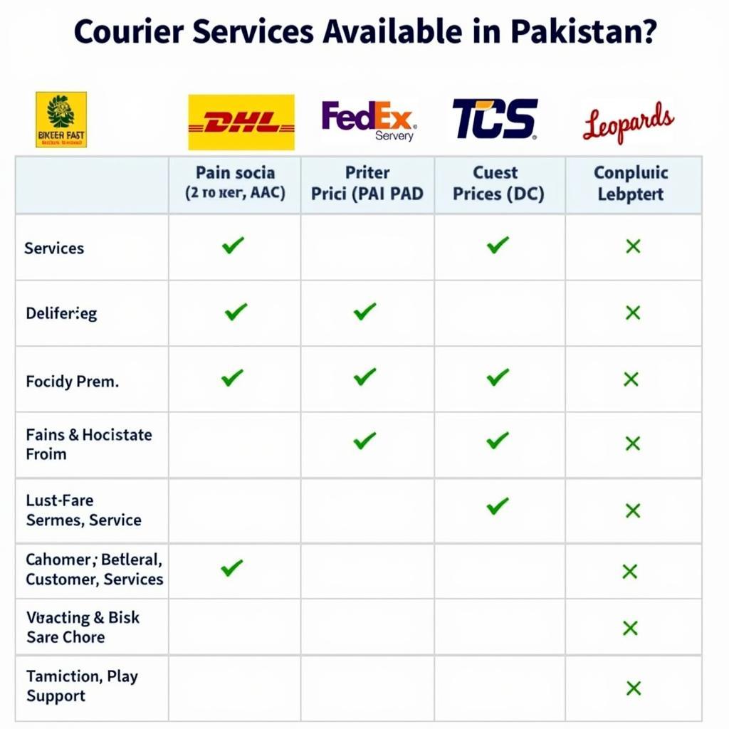 Comparing International Courier Providers in Pakistan