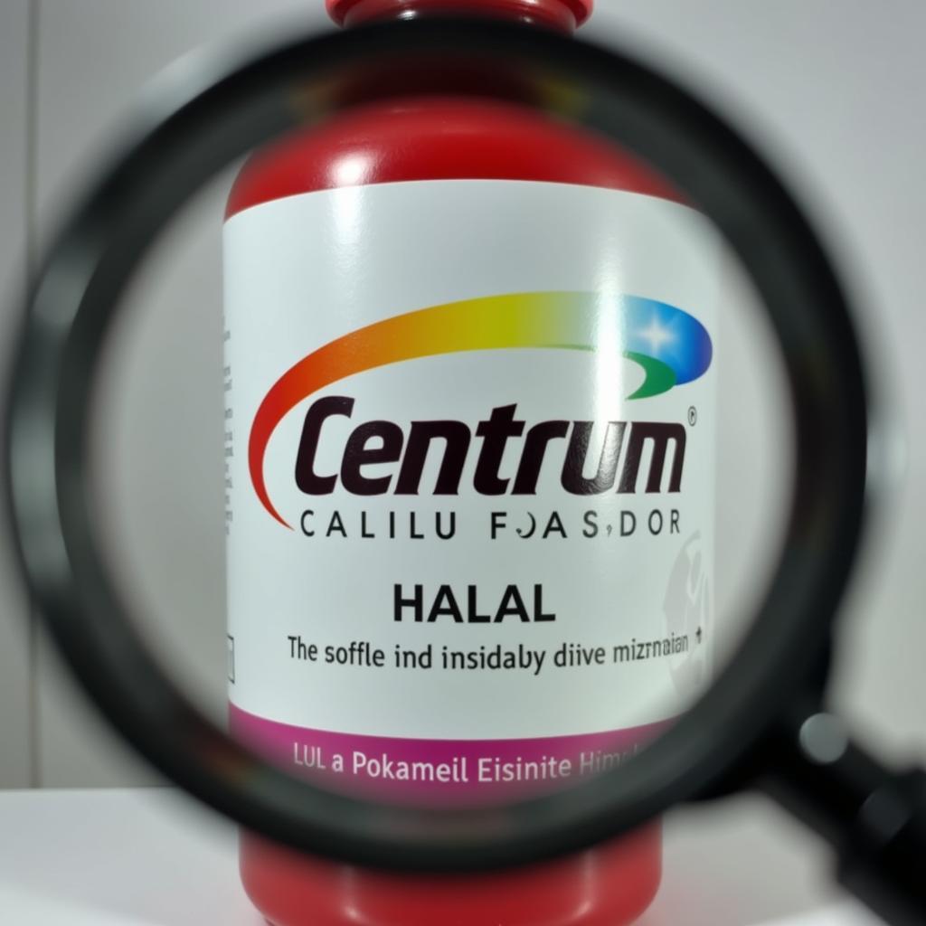 Checking Centrum for Halal Logo