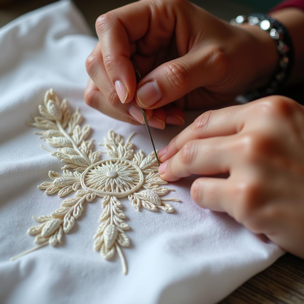 Chikankari Artisan at Work