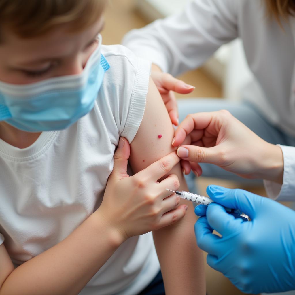 Child Receiving Chicken Pox Vaccine