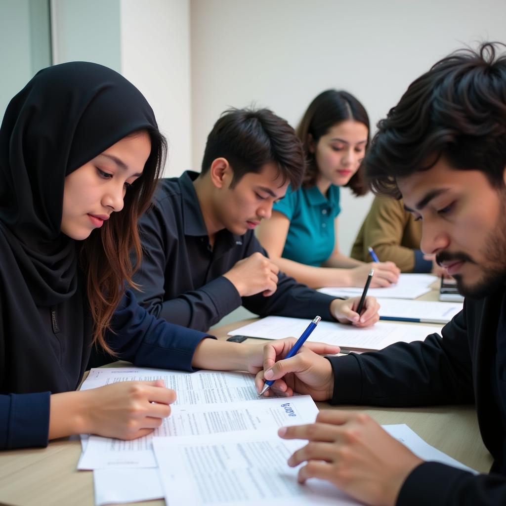 CIMA students in Pakistan diligently preparing for their exams.