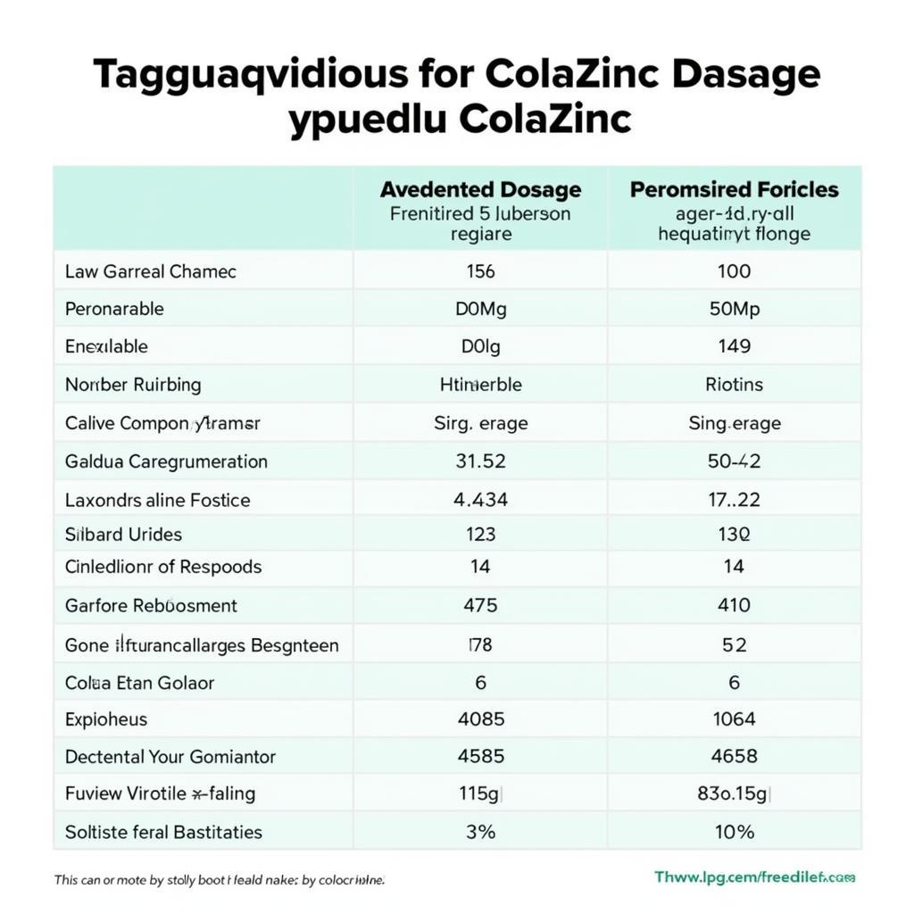 ColaZinc Usage and Dosage