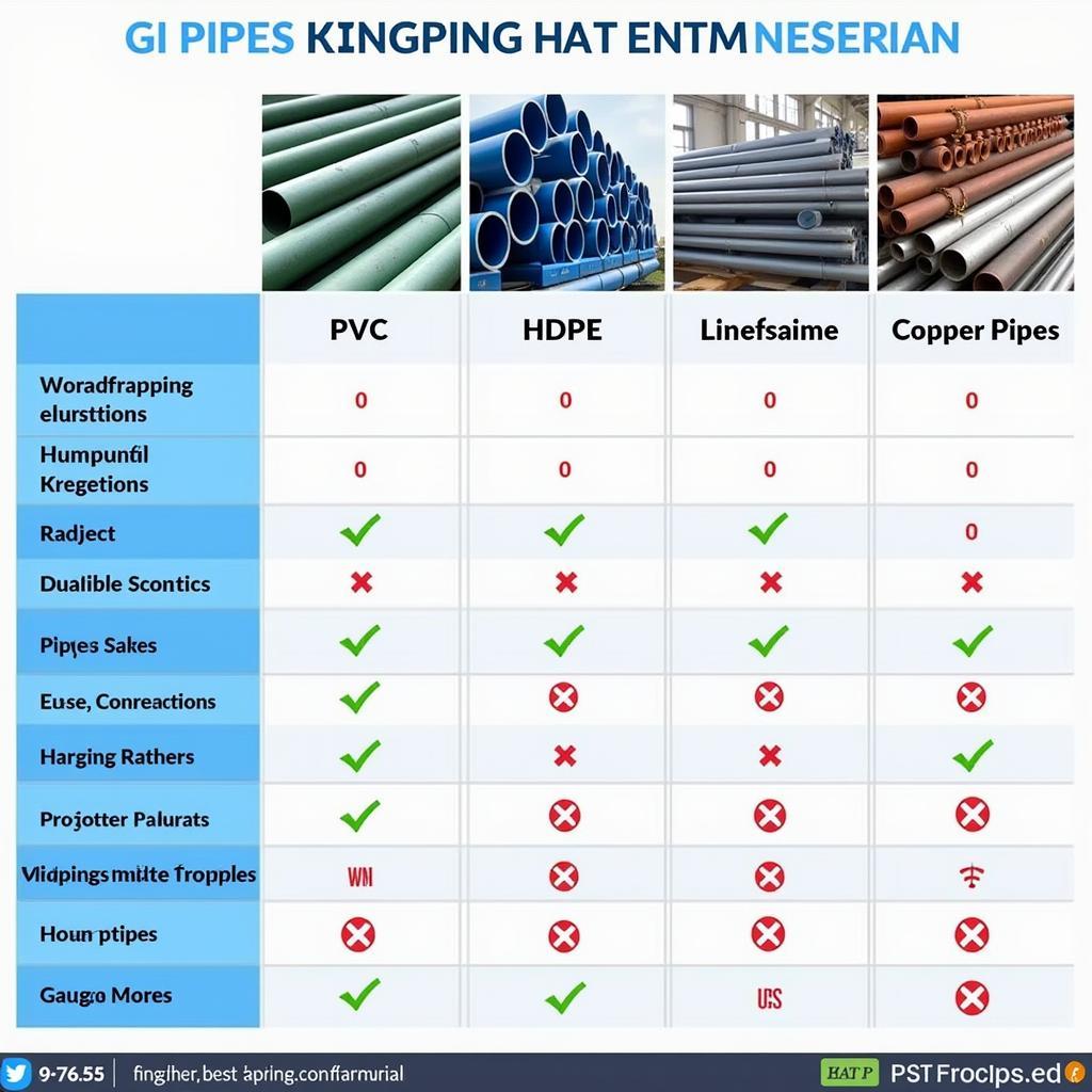 Comparison of GI Pipes with Other Piping Materials in Pakistan