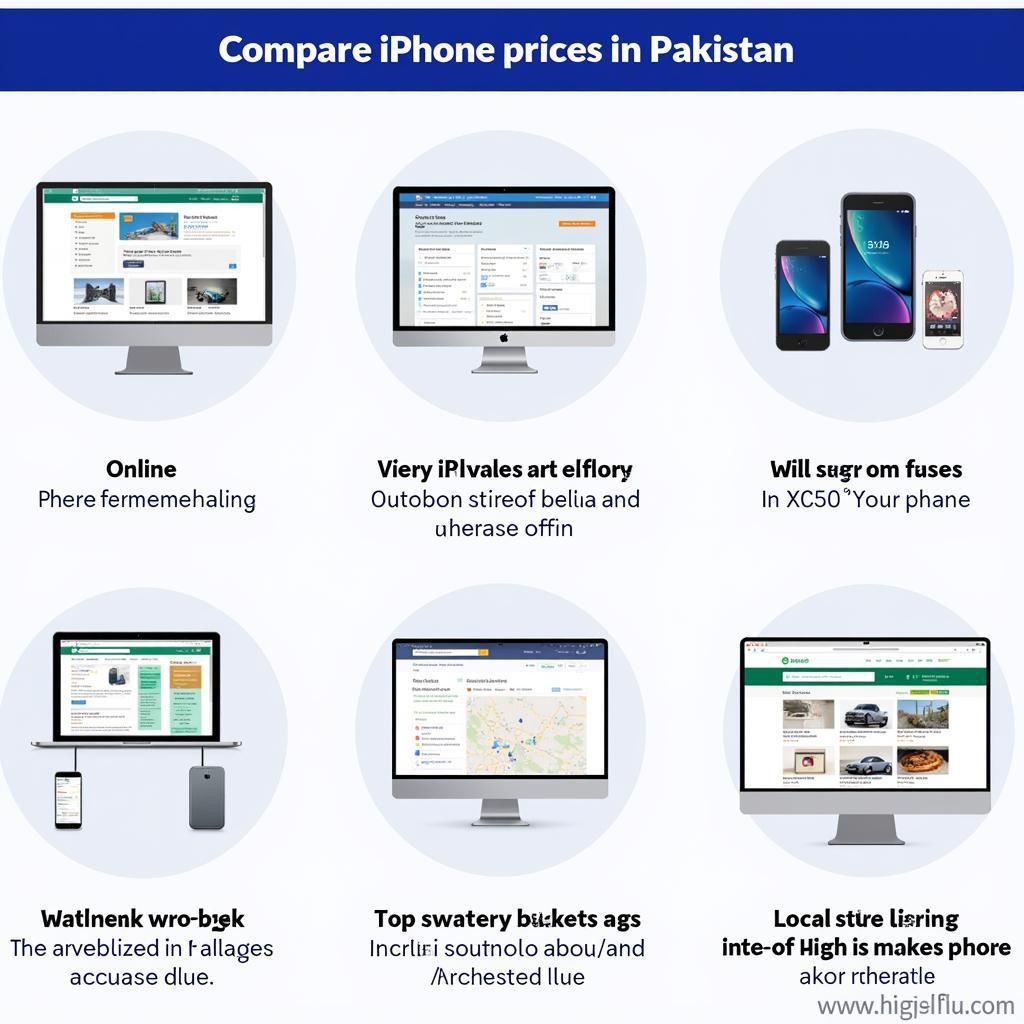 Comparing iPhone prices in Pakistan across different platforms.