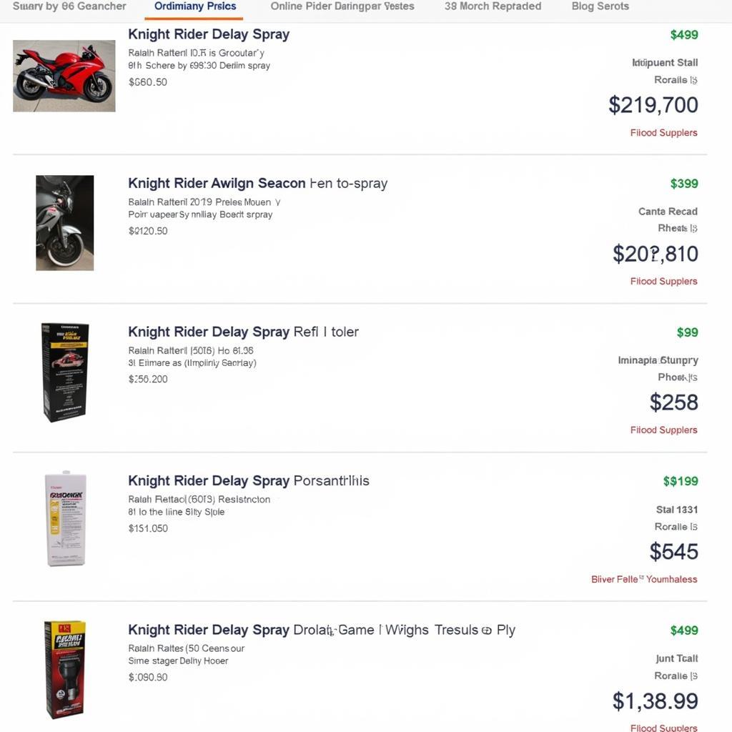 Comparing Knight Rider Delay Spray Prices Online