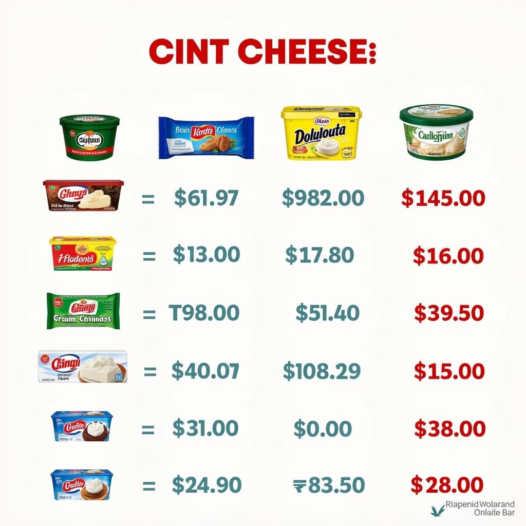 Cream Cheese Price Comparison in Pakistan