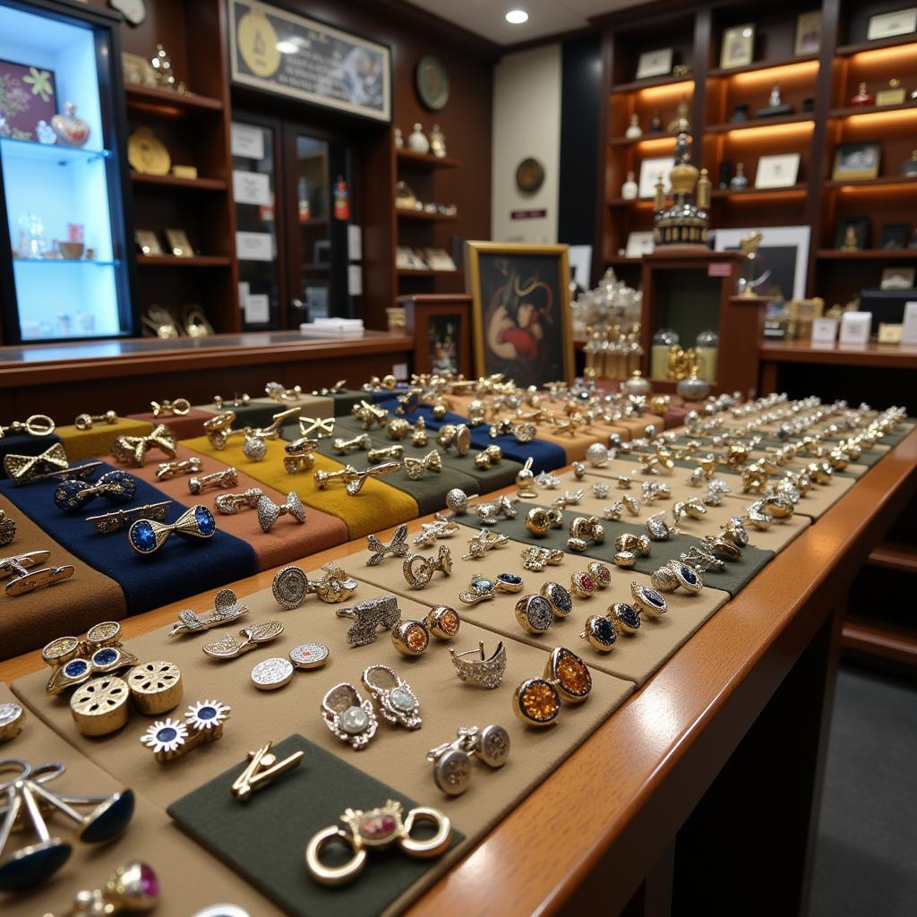 Cufflink Display in a Pakistani Shop