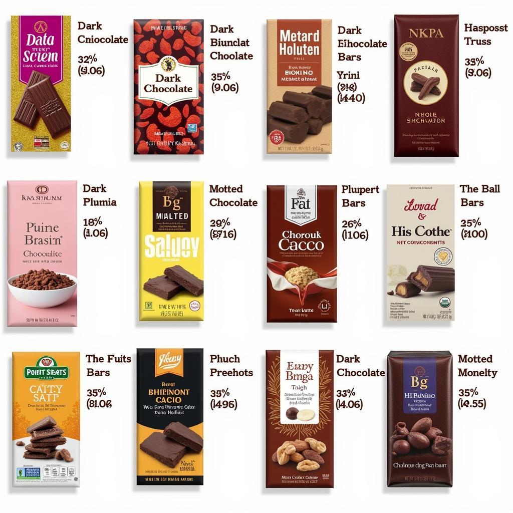 Selection of dark chocolate bars available in Pakistan