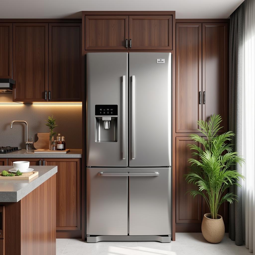 Dawlance DW 600 refrigerator in a modern Pakistani kitchen