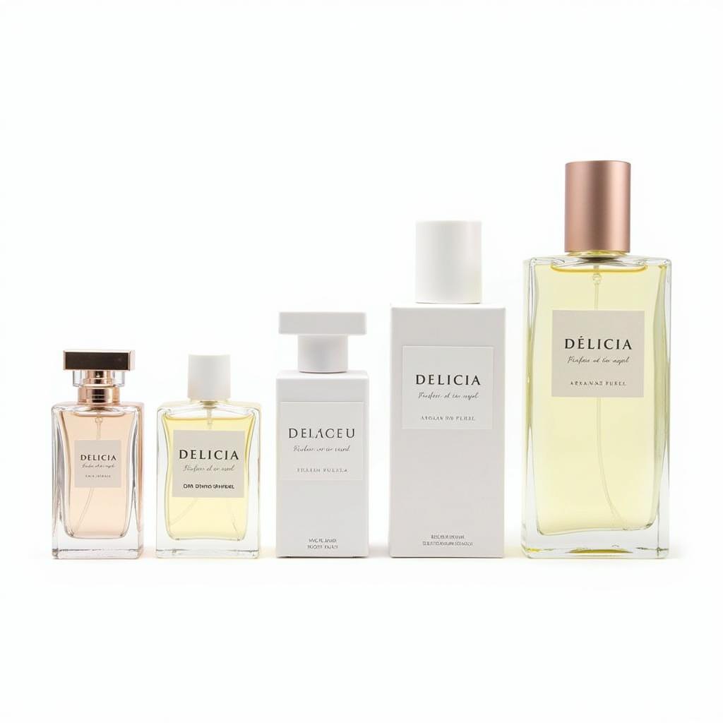 Delicia Perfume Bottles in Various Sizes