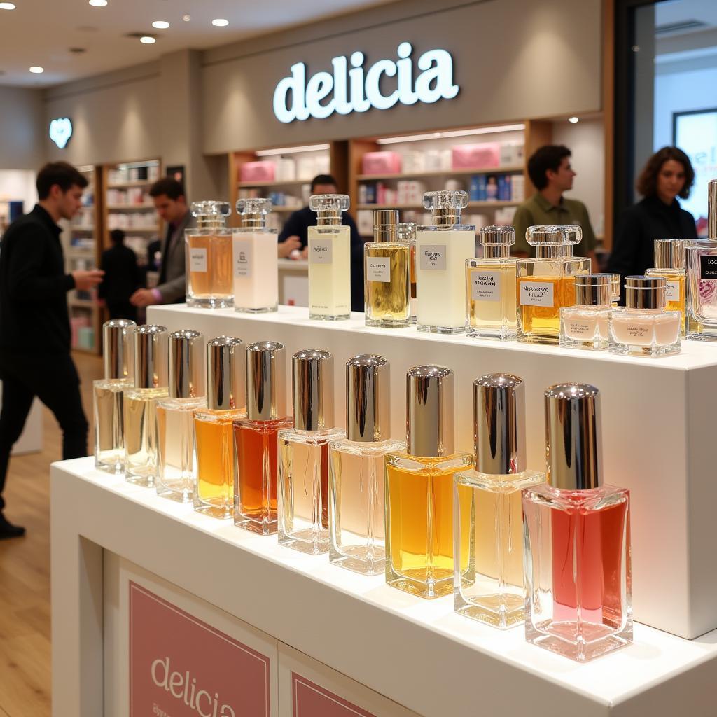 Delicia Perfume Display in a Department Store