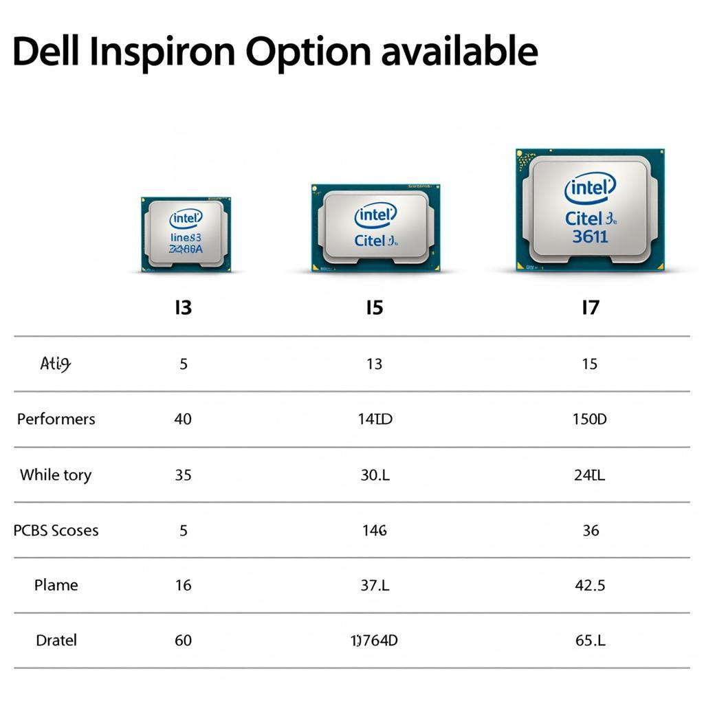 Dell Inspiron 3521 Processor Options