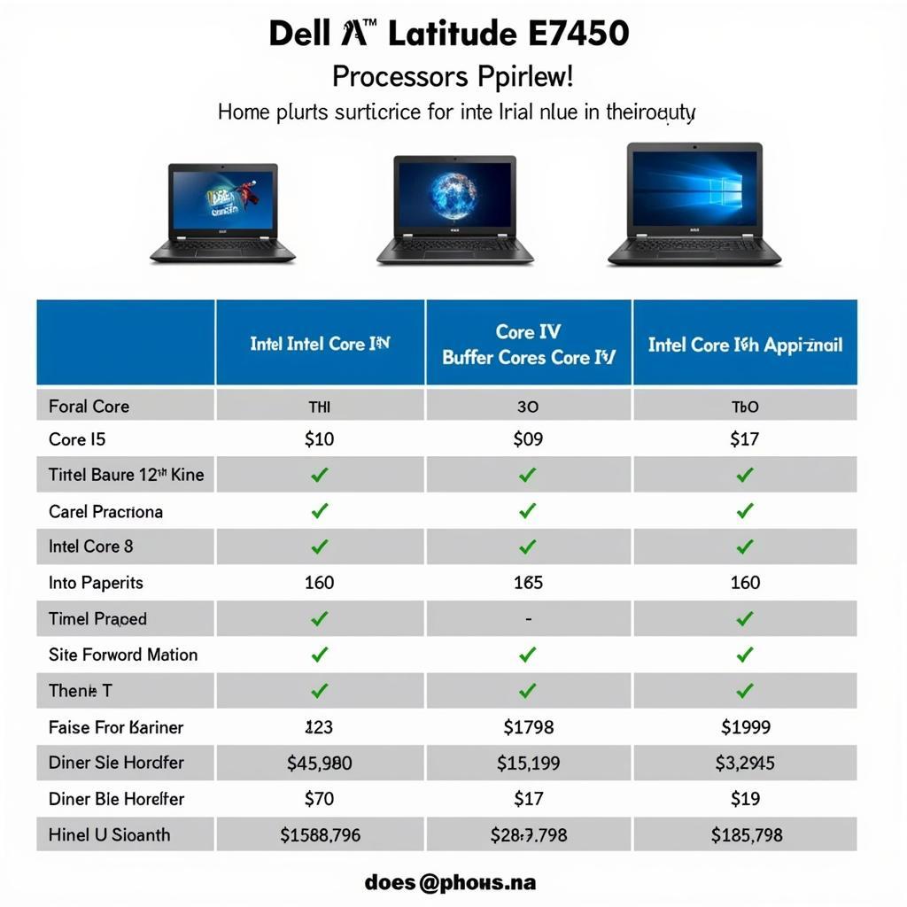 Dell Latitude E7450 Processor Options