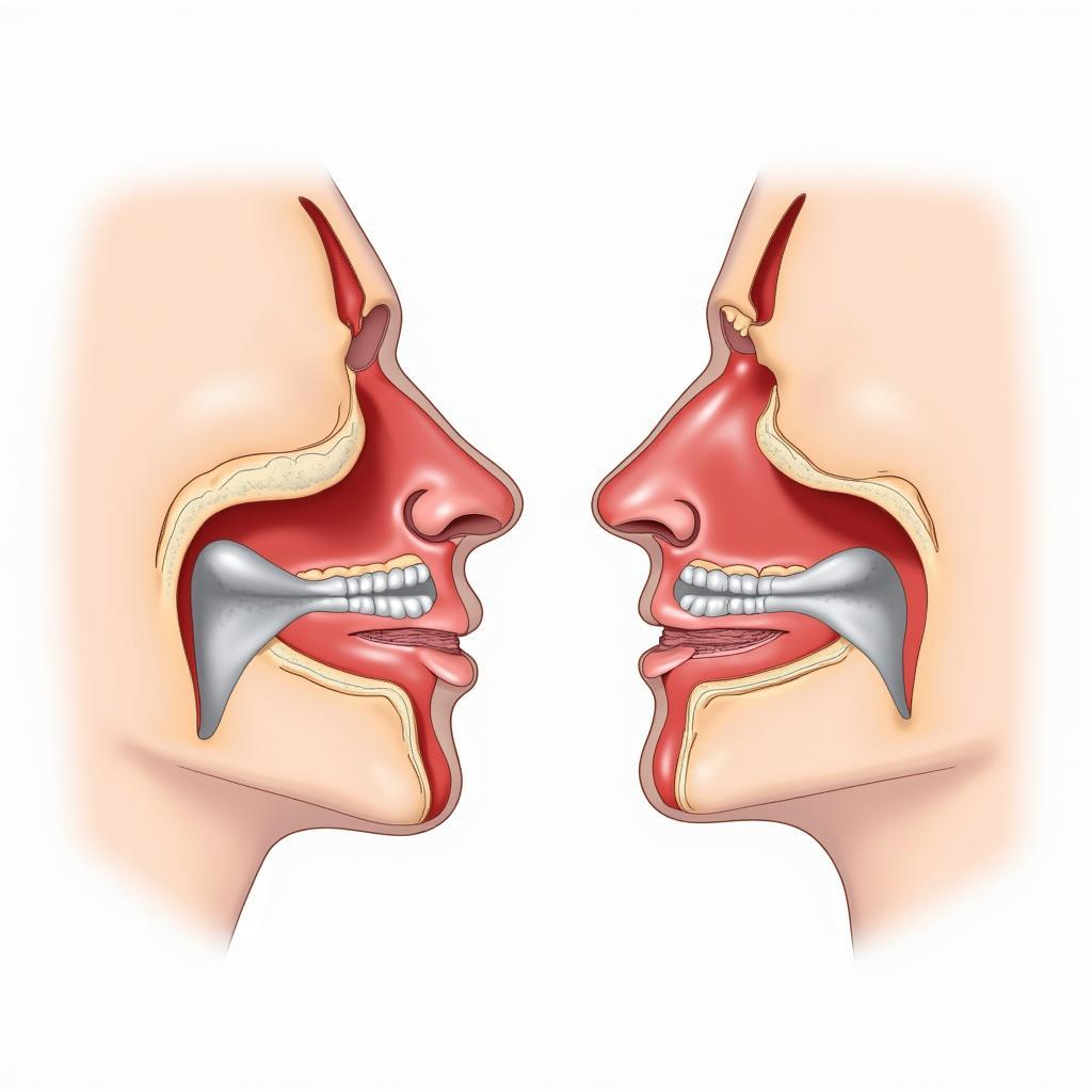 Illustration of Deviated Septum Surgery