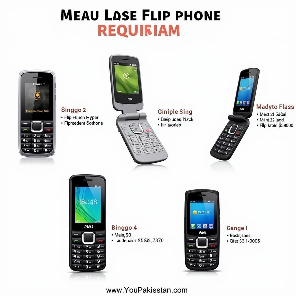 Variety of flip phone models in Pakistan