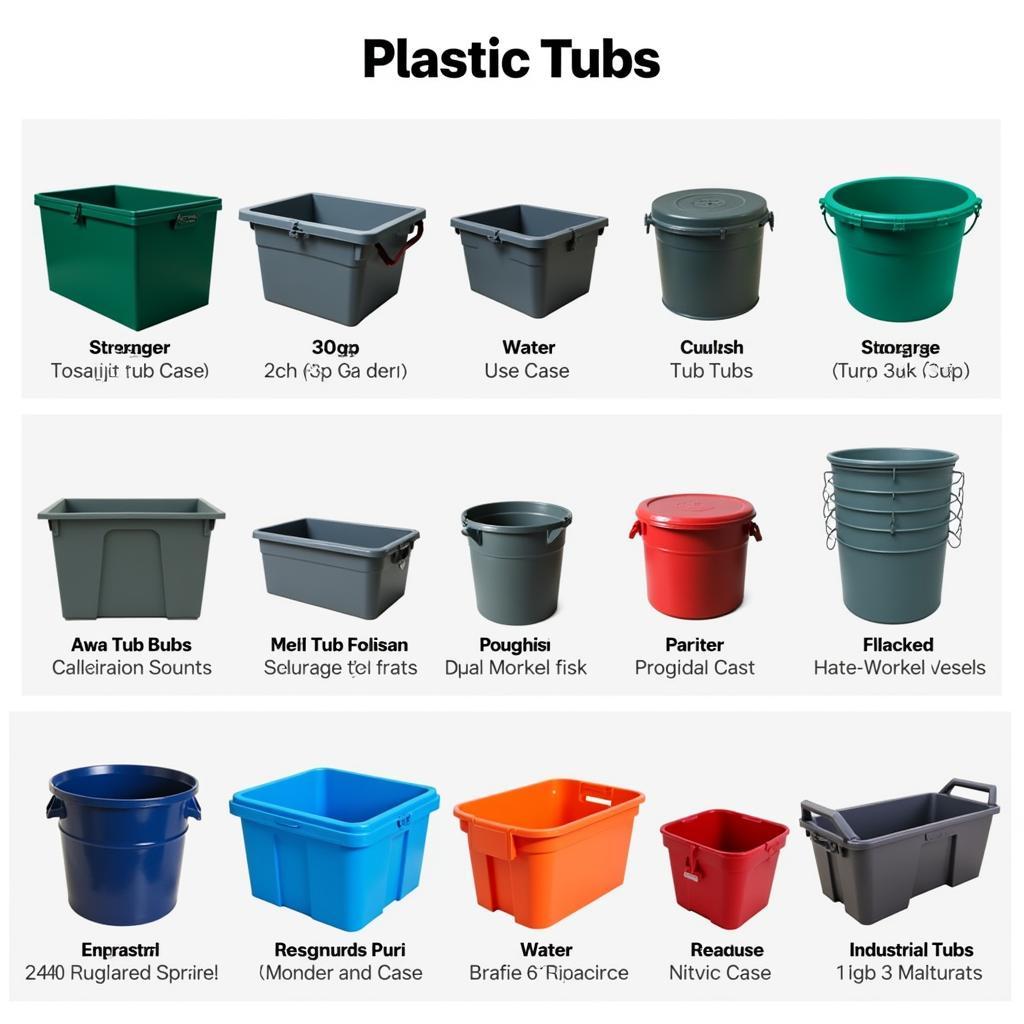 Different Types of Plastic Tubs in Pakistan