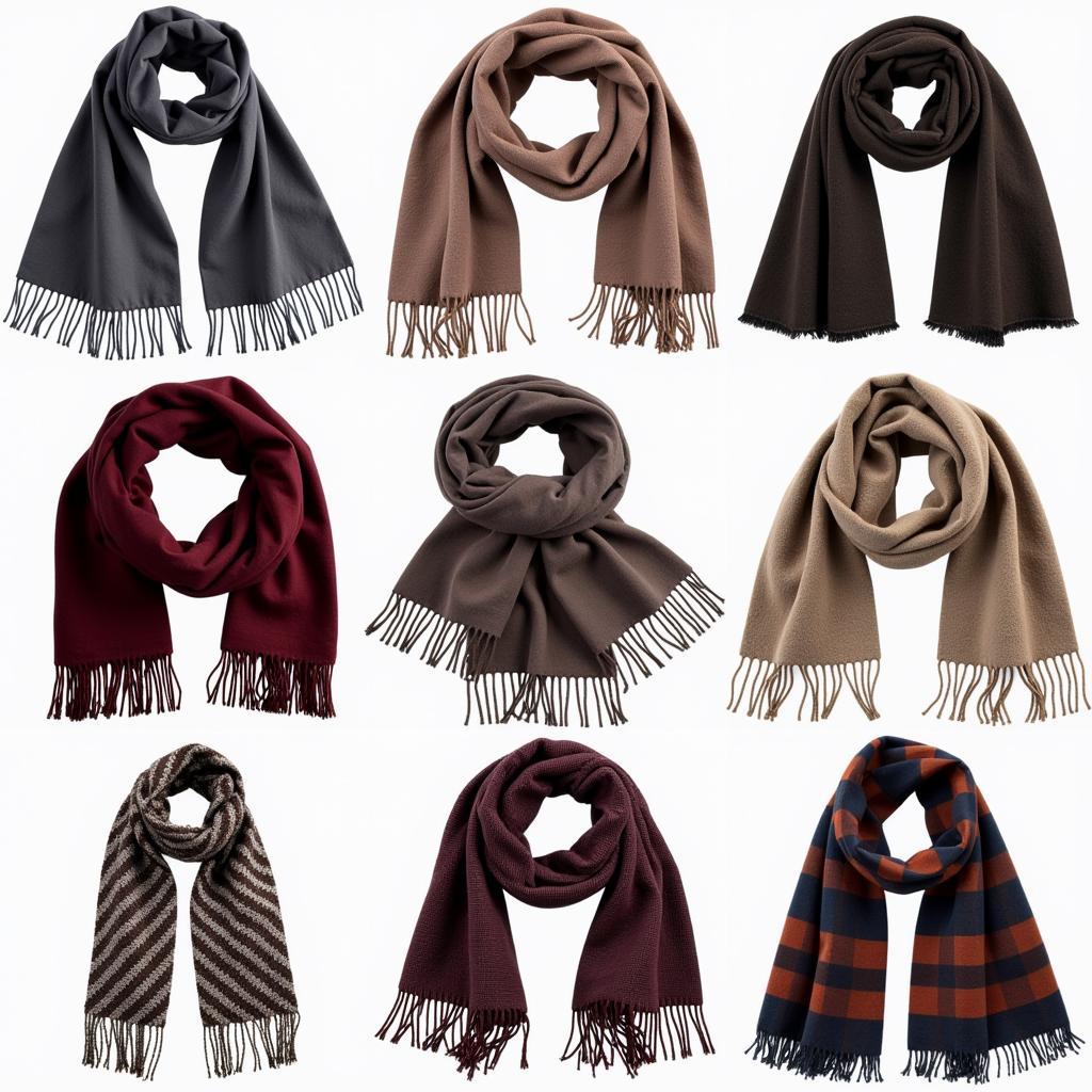 Different styles of men's scarves available in Pakistan