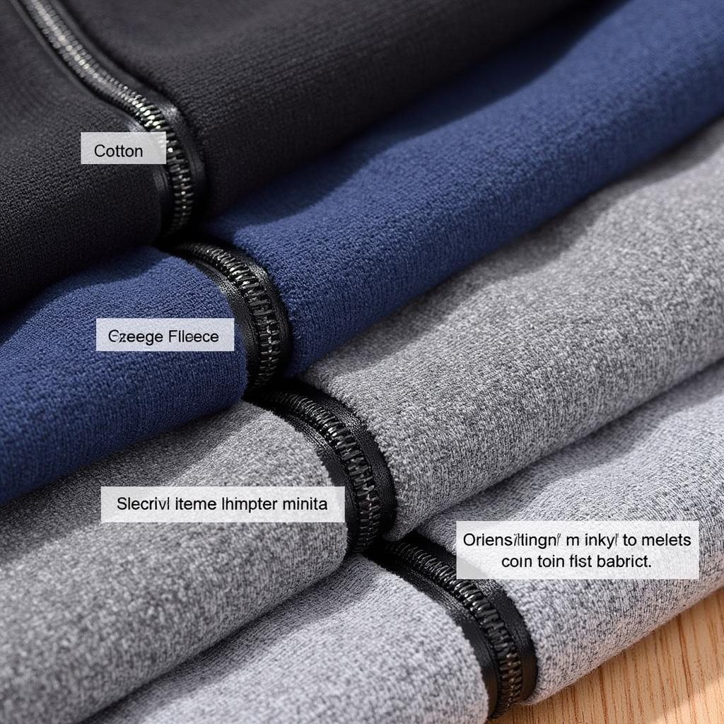 Various Zipper Hoodie Materials in Pakistan