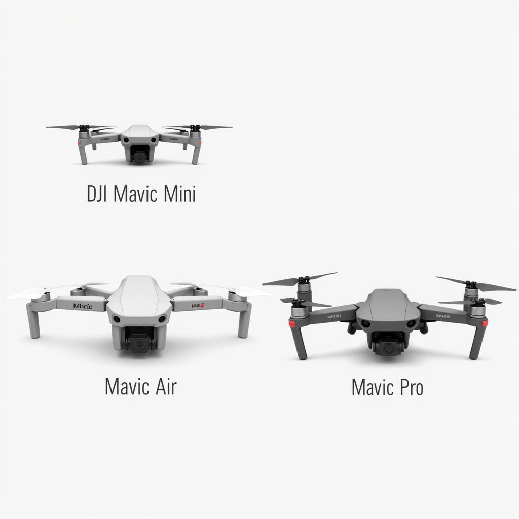 Comparing the DJI Mavic Mini with other DJI drone models like the Mavic Air and Mavic Pro