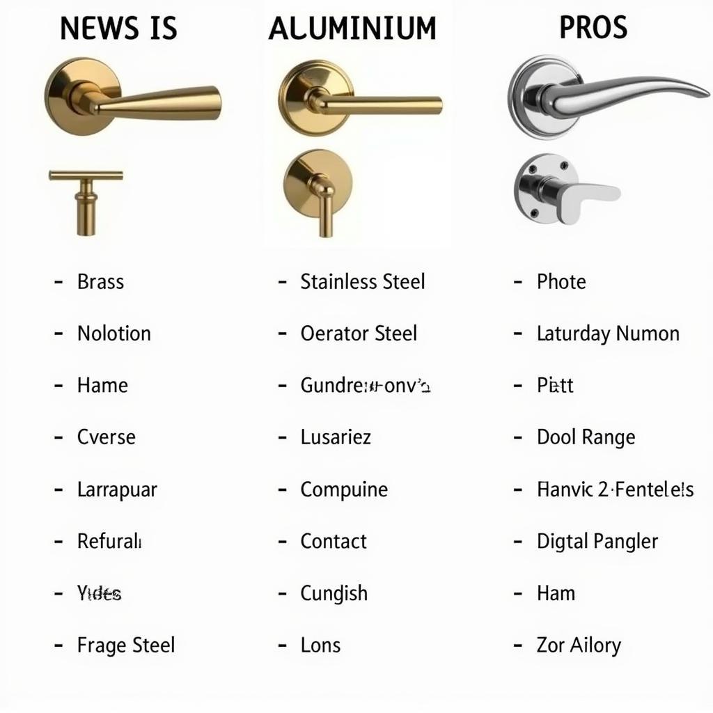 Common Door Handle Materials Used in Pakistan