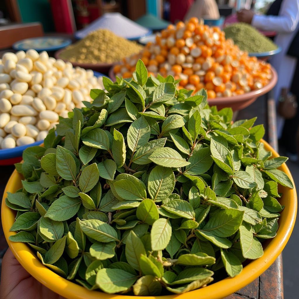 Dried Lemon Balm at a Pakistani Market