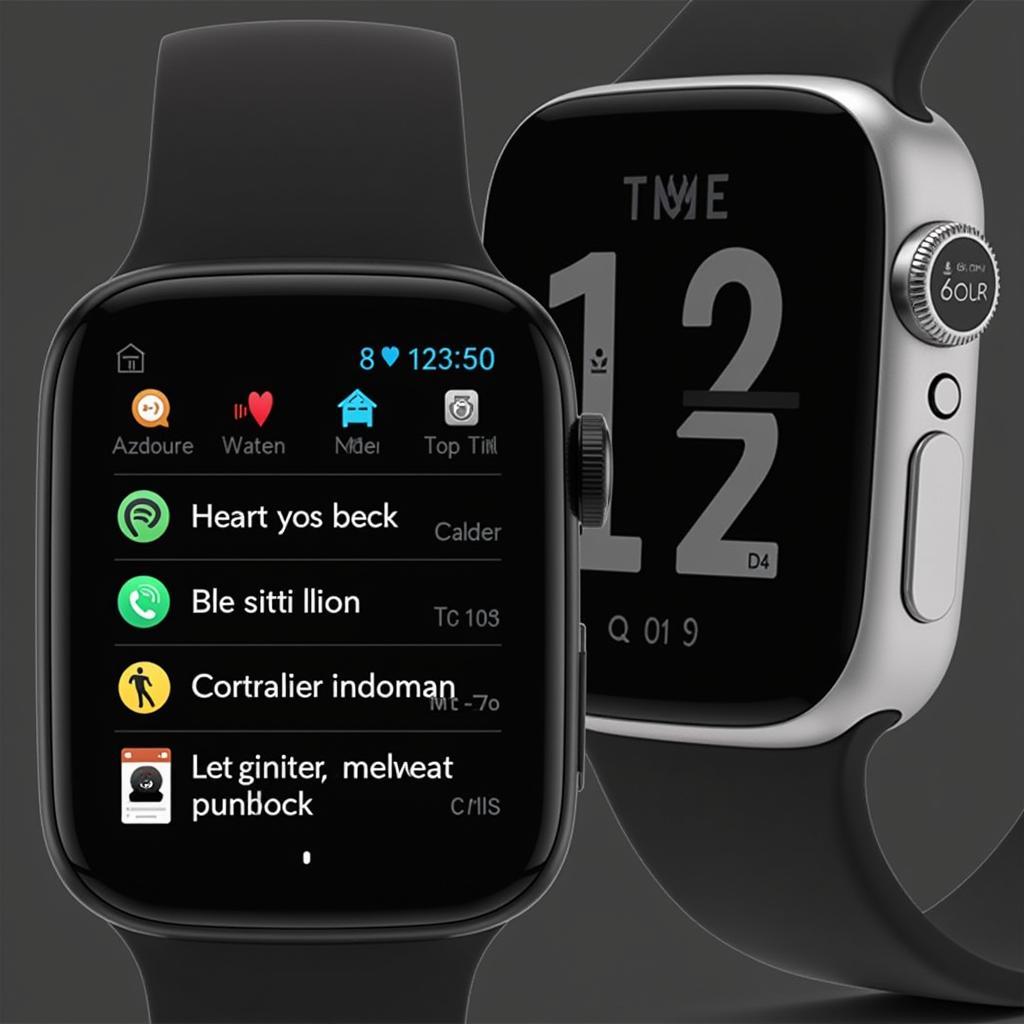 DZO9 Smartwatch Display Showing Health and Notification Features