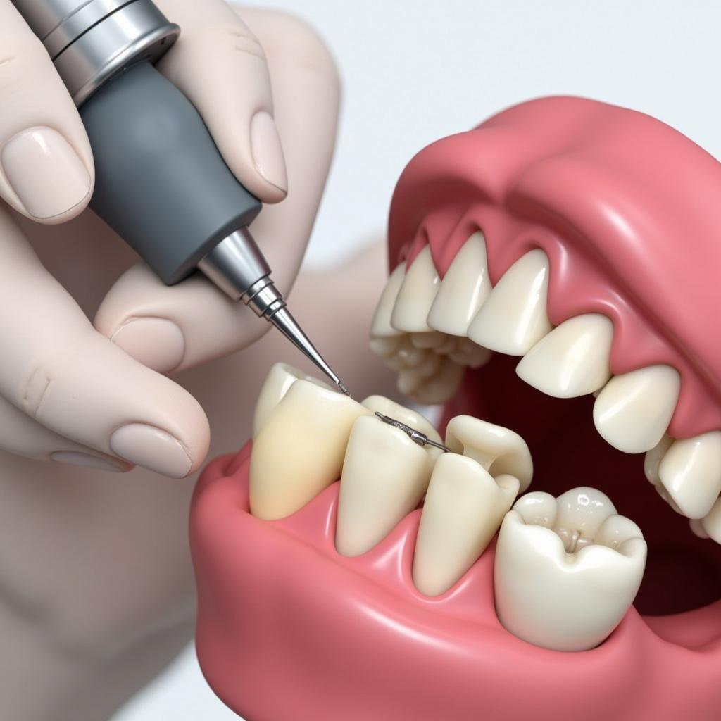 Endo Motor in Use During Root Canal Treatment