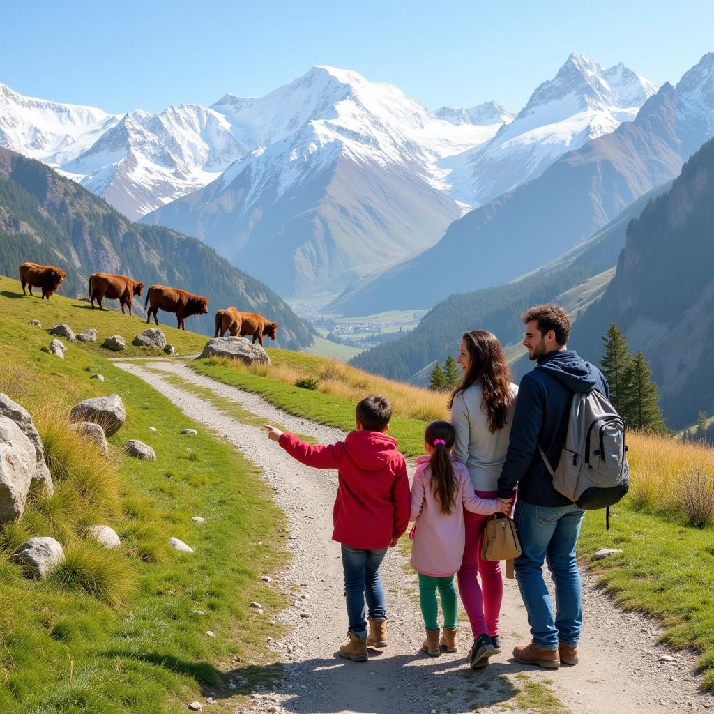 Family Hiking in Hunza Valley