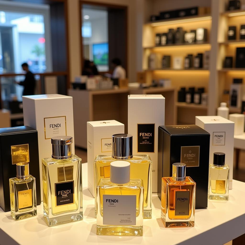 Fendi Perfume Bottles Displayed in a Pakistani Store