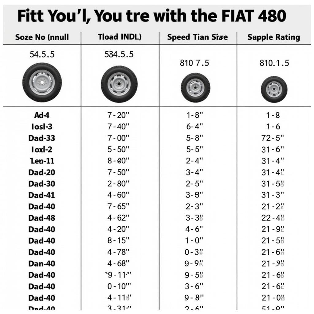 Fiat 480 Tractor Tyre Sizes