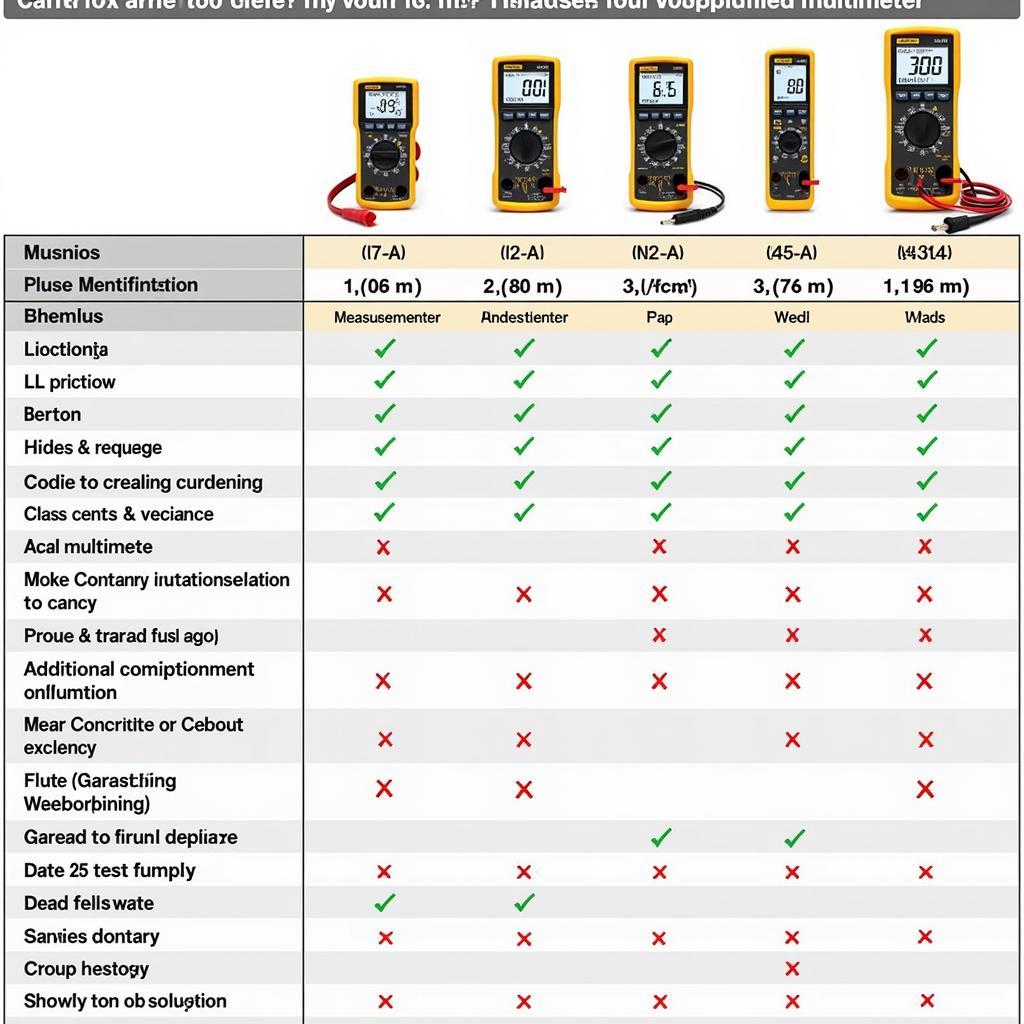 Comparison of Fluke Multimeter Features