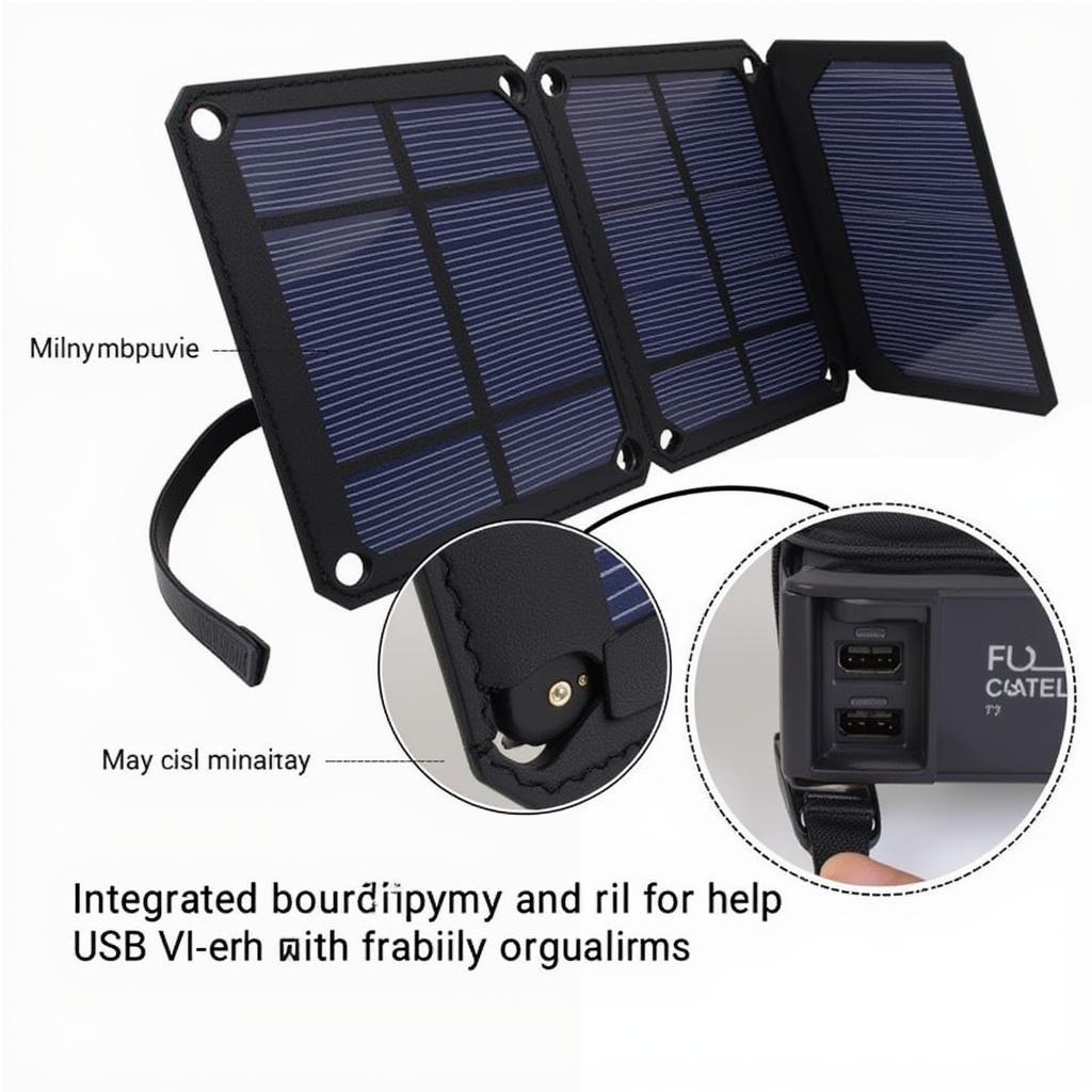 Foldable Solar Panel with USB Ports