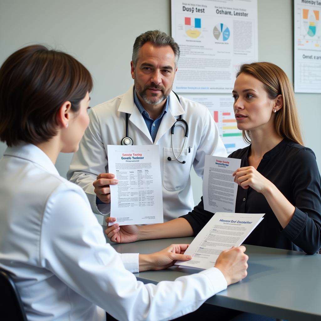 Genetic Testing Cost in Pakistan: A doctor explains the process to a patient.