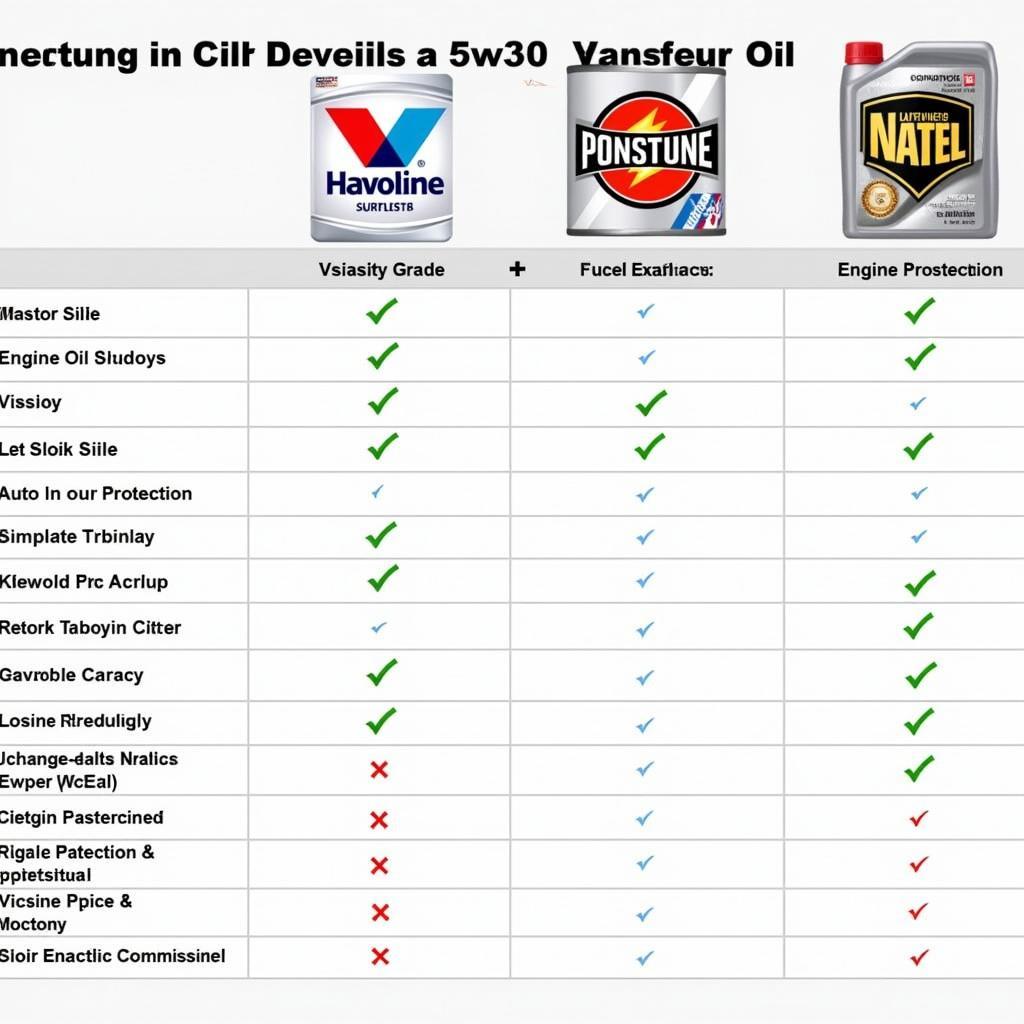 Havoline 5w30 vs. Competitors