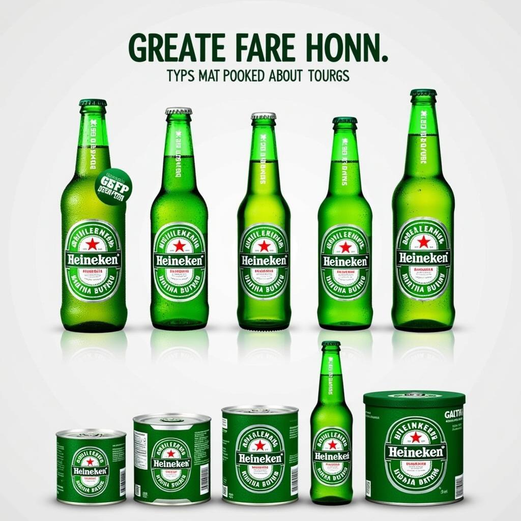 Different Heineken packaging options available in Pakistan, including bottles and cans.