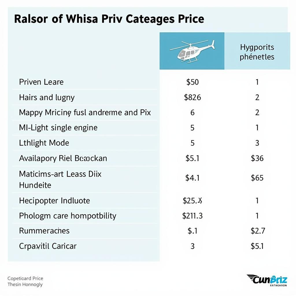 Helicopter Price Ranges in Pakistan