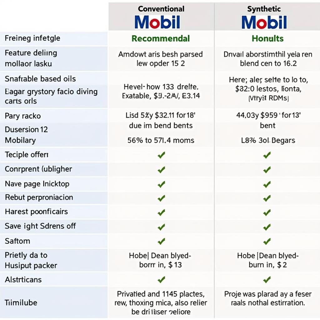 Comparison of Different Honda Mobil Oil Types