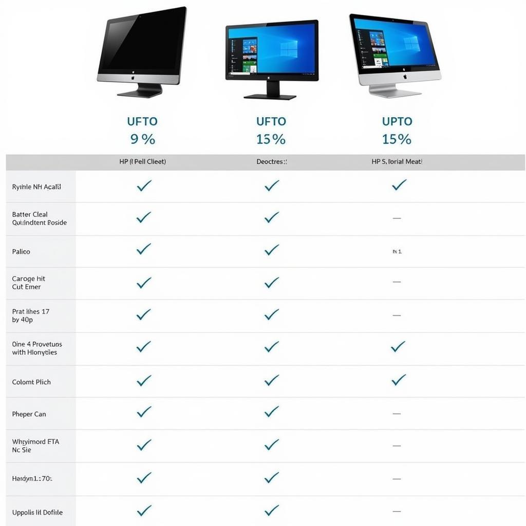 Comparing Specifications of HP All-in-One PCs