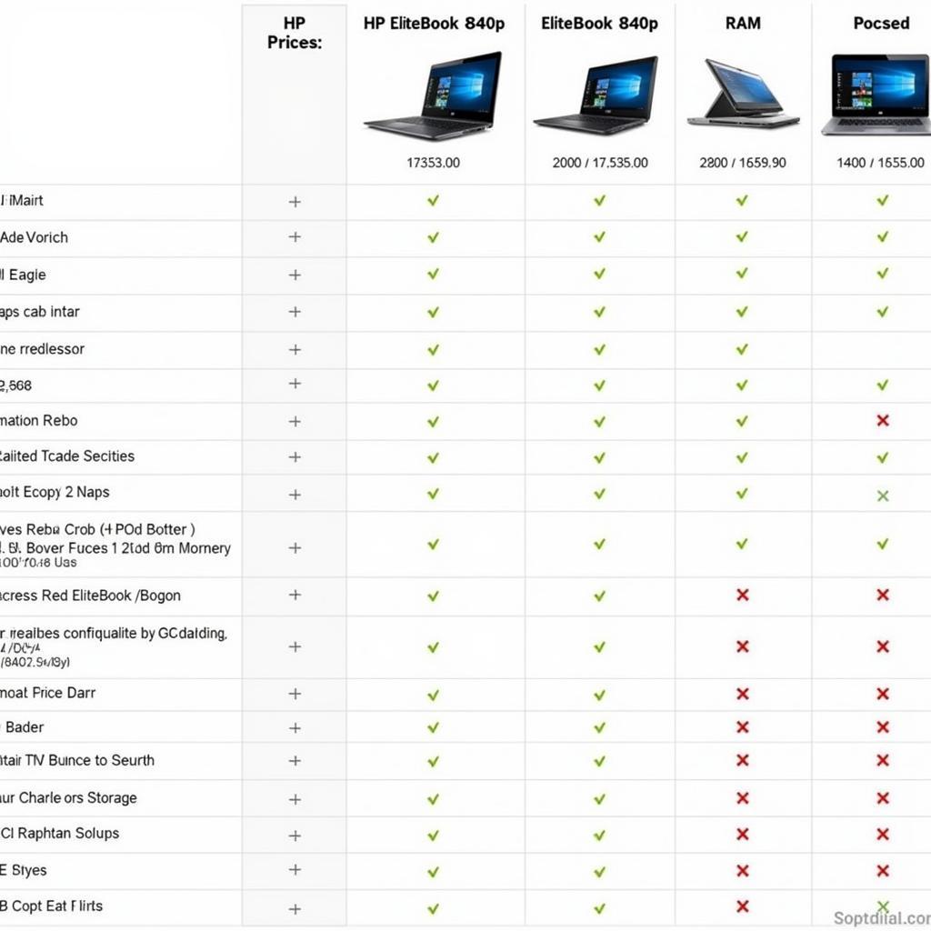 HP EliteBook 8440p Price Comparison Chart